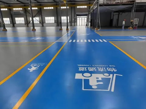 南京江宁区汽车零部件工厂环氧地坪及固化地坪混合施工项目完工